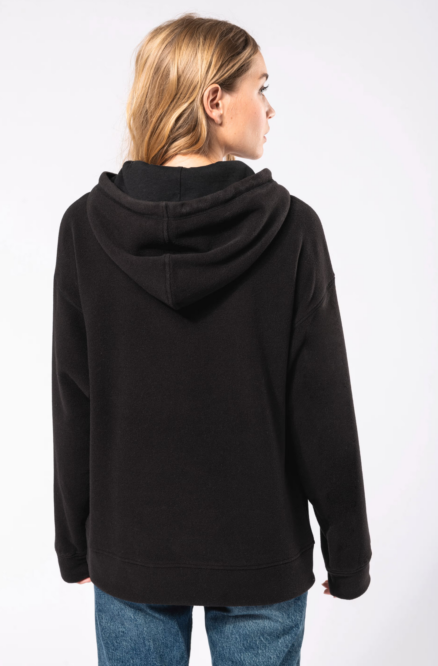 Sudadera oversize con capucha - micropolar reciclado - Unisex.