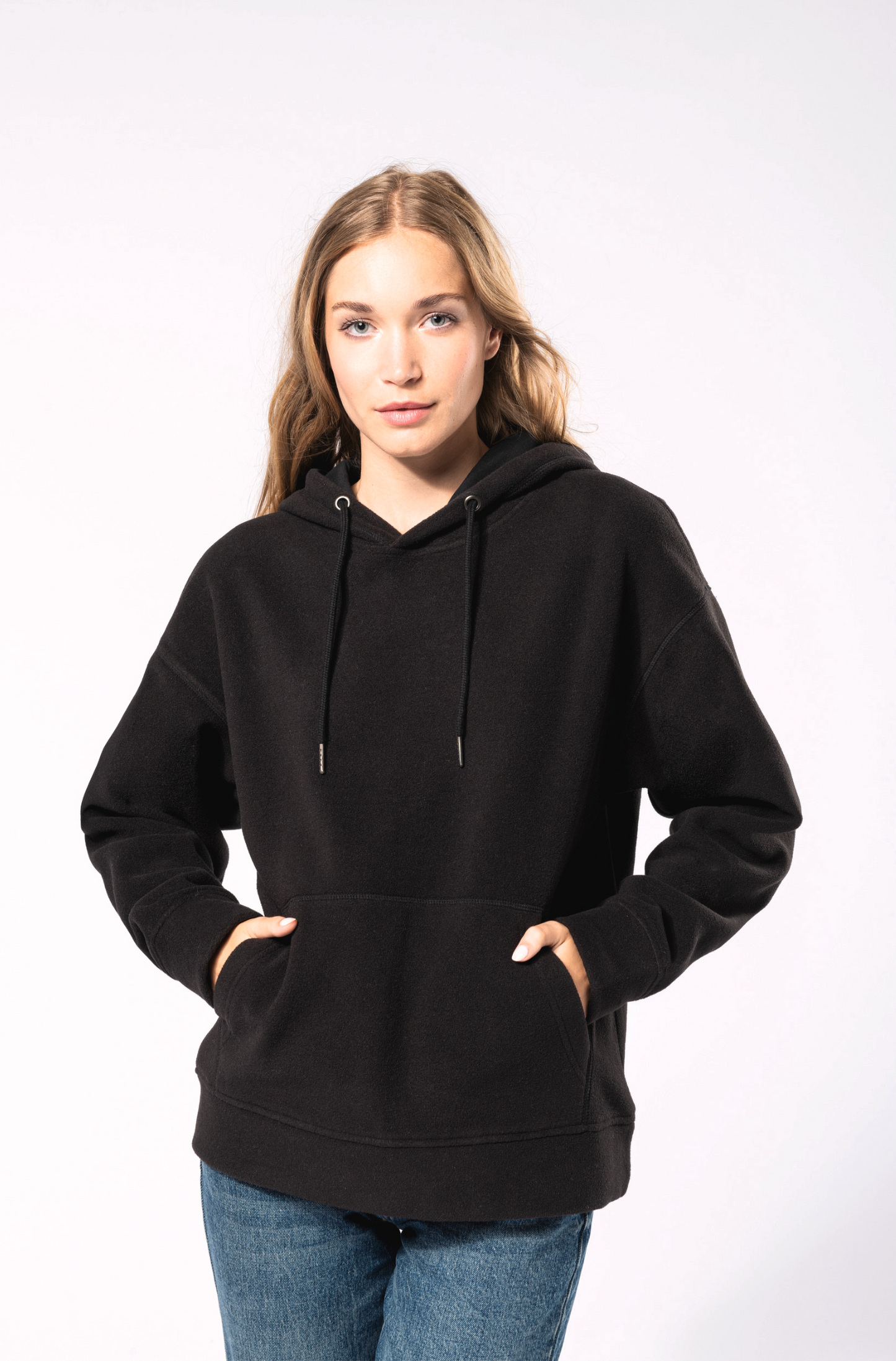 Sudadera oversize con capucha - micropolar reciclado - Unisex.