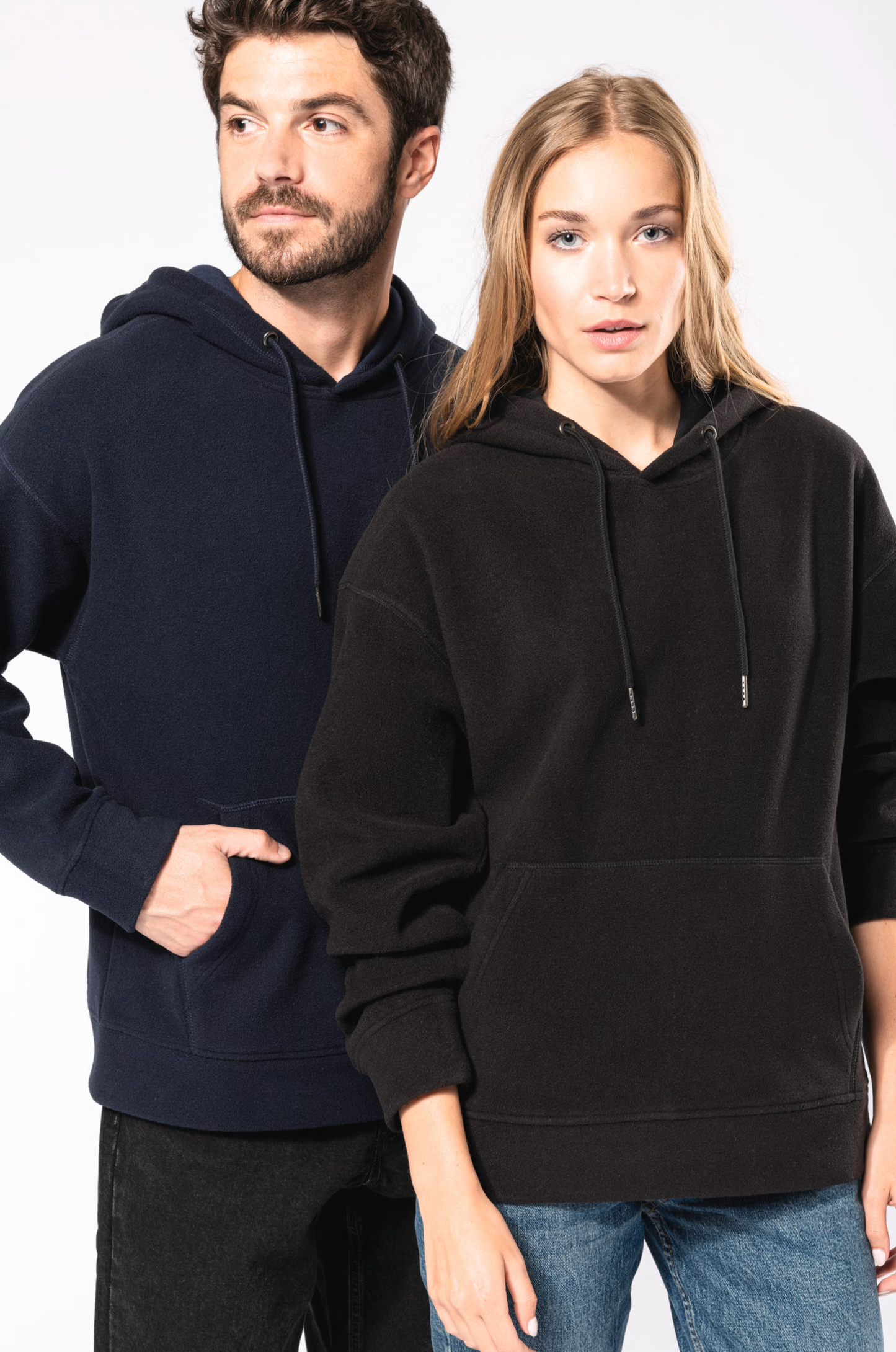 Sudadera oversize con capucha - micropolar reciclado - Unisex.