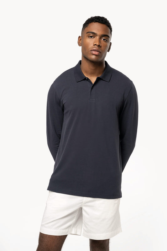 Polo de punto piqué manga larga Bio180 hombre Kariban K2027