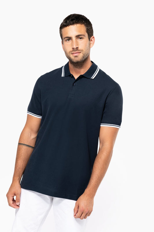 Polo de manga corta para hombre con ribetes contrastados Kariban K272