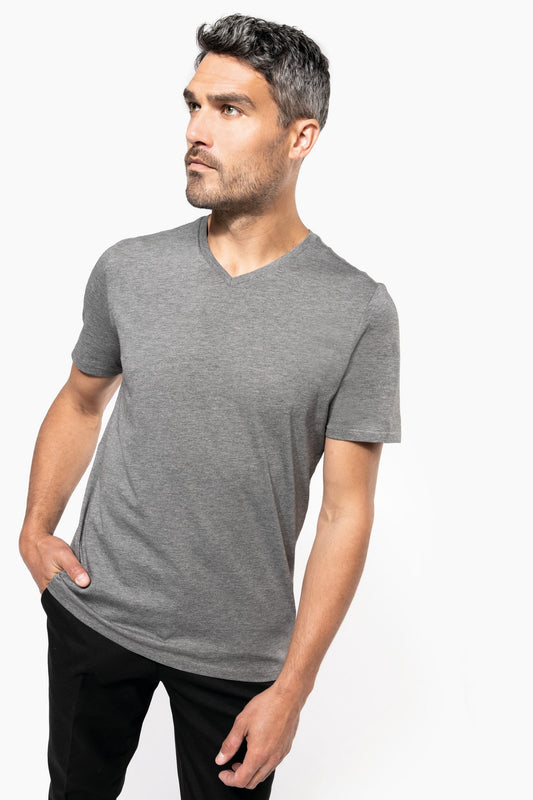 Camiseta Supima® cuello de pico manga corte hombre Kariban - Colección Corporate K3002
