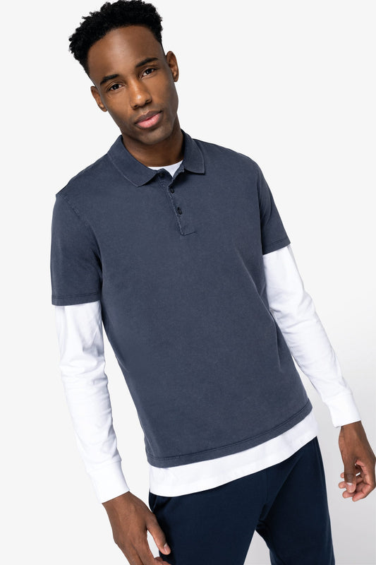 Polo ecorresponsable efecto lavado de punto jersey hombre Native Spirit NS201