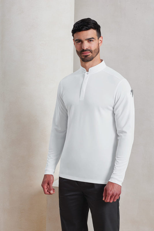 Polo de cocinero Coolchecker Essential de manga larga Premier PR647
