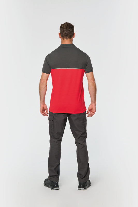 Polo bicolor ecorresponsable manga corta - Unisex WK. Designed To Work WK210