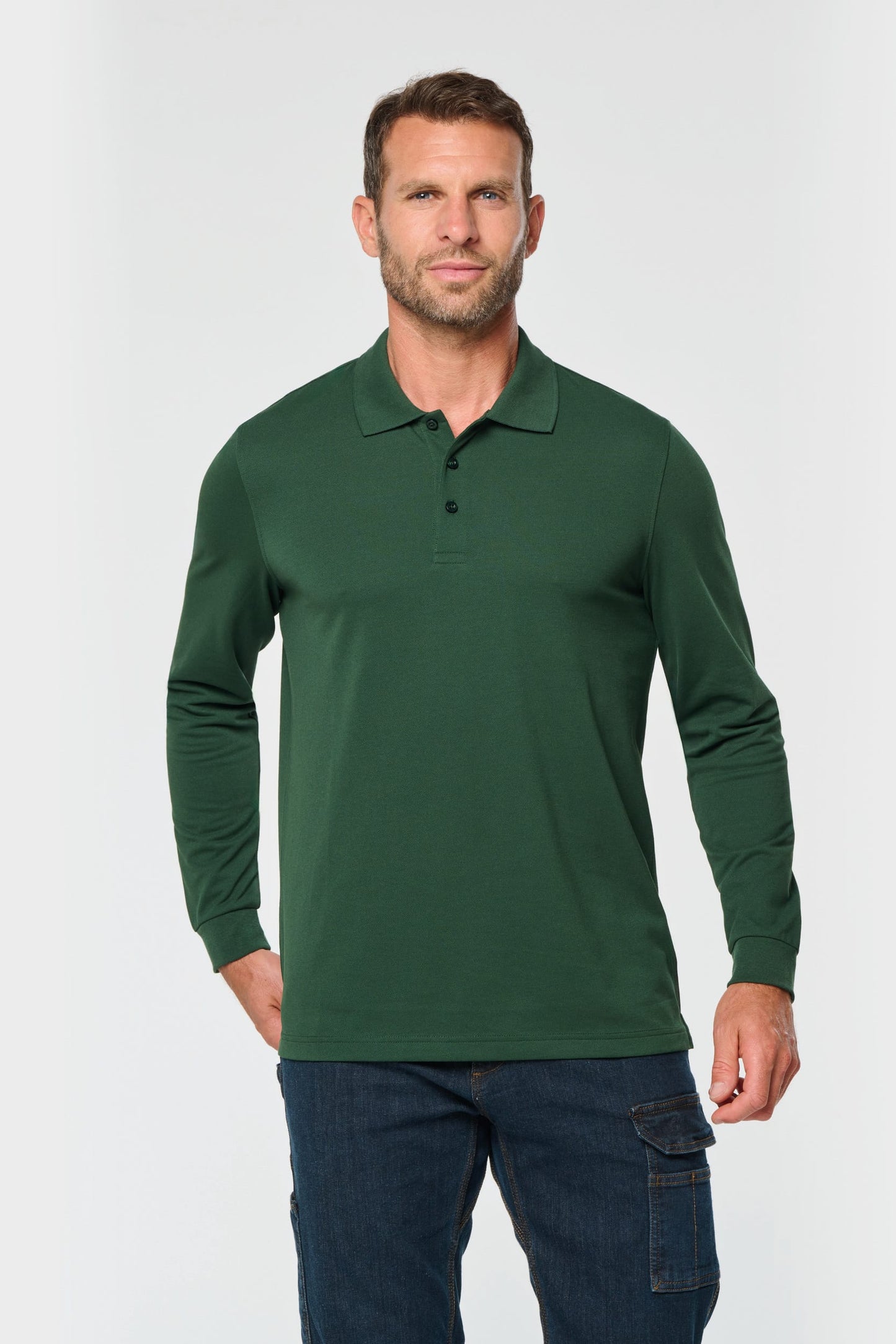Polo Antibacteriano manga larga hombre WK. Designed To Work WK276