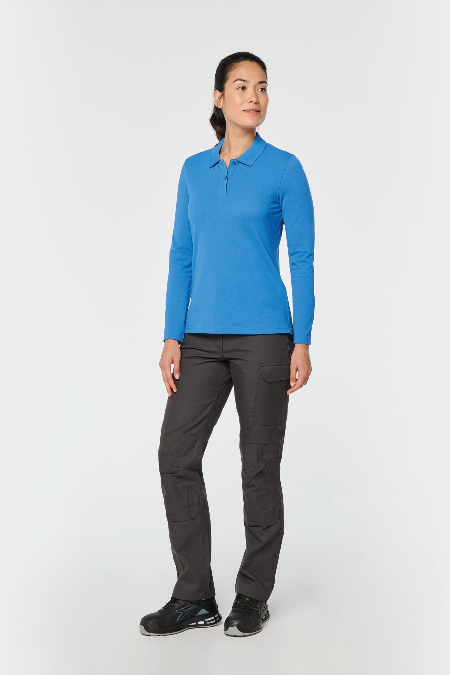 Polo Antibacteriano manga larga mujer WK. Designed To Work WK277