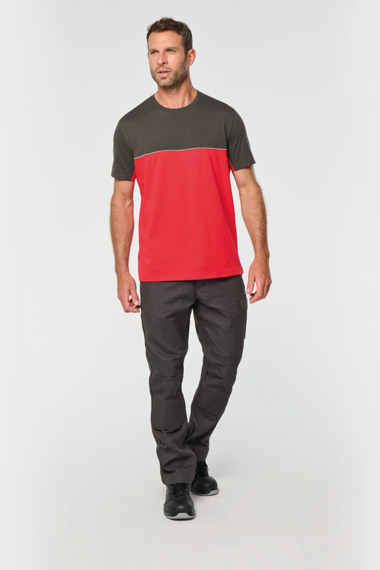 Camiseta bicolor ecorresponsable manga corta - Unisex WK. Designed To Work WK304
