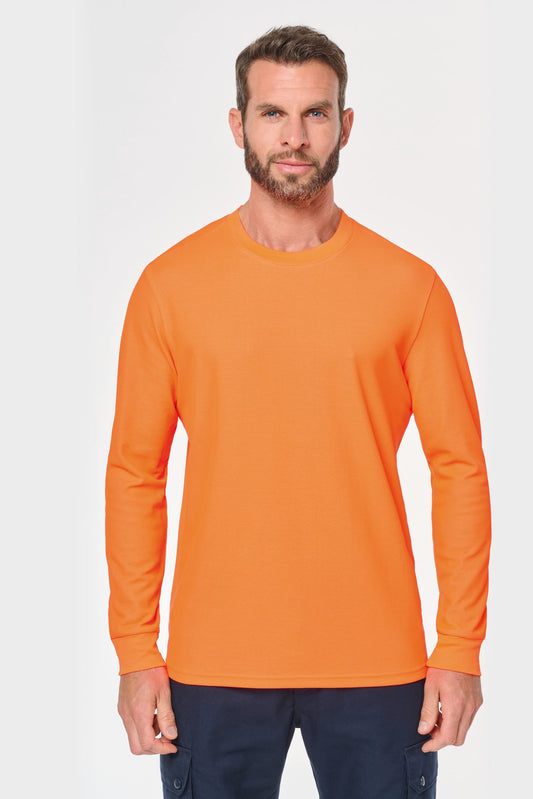 Camiseta ecorresponsable de manga larga algodón/poliéster unisex WK WK318