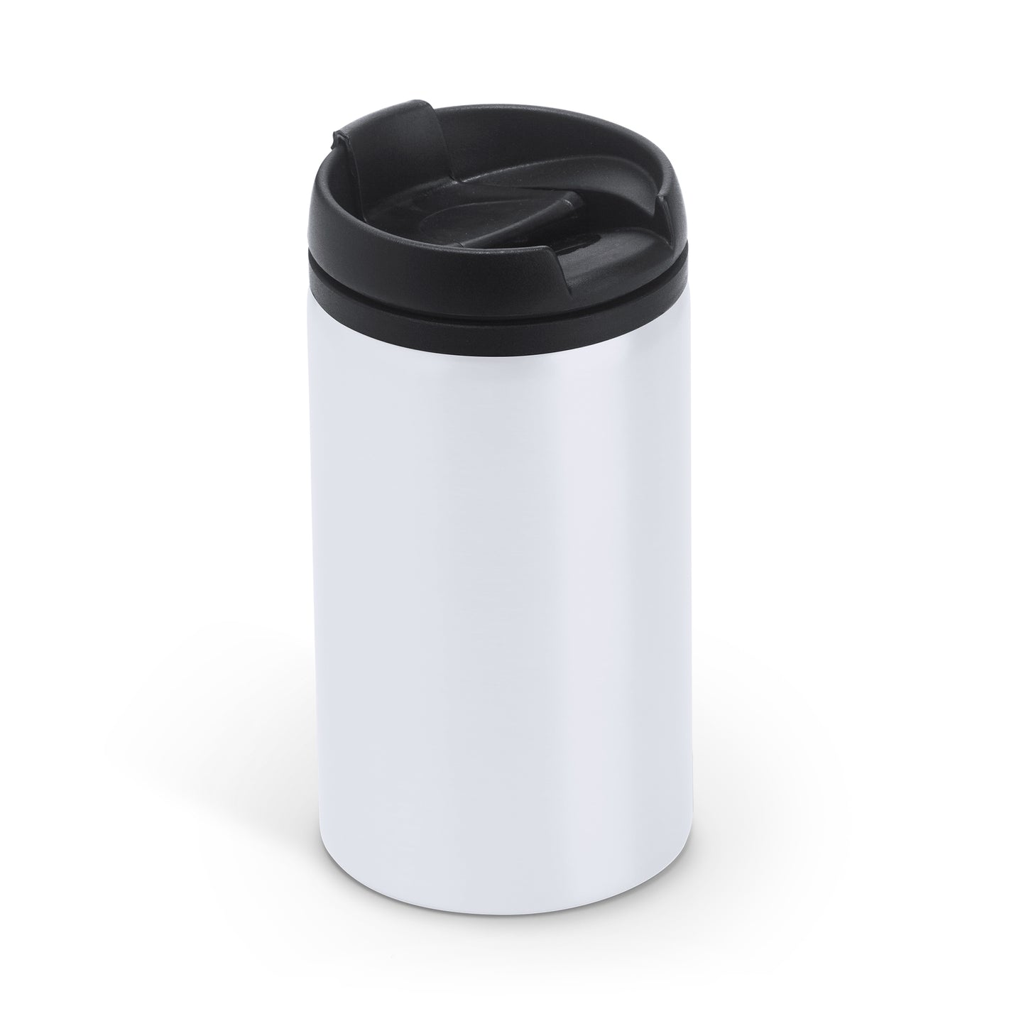 Vaso de acero inoxidable de 290 ml con tapa PP.