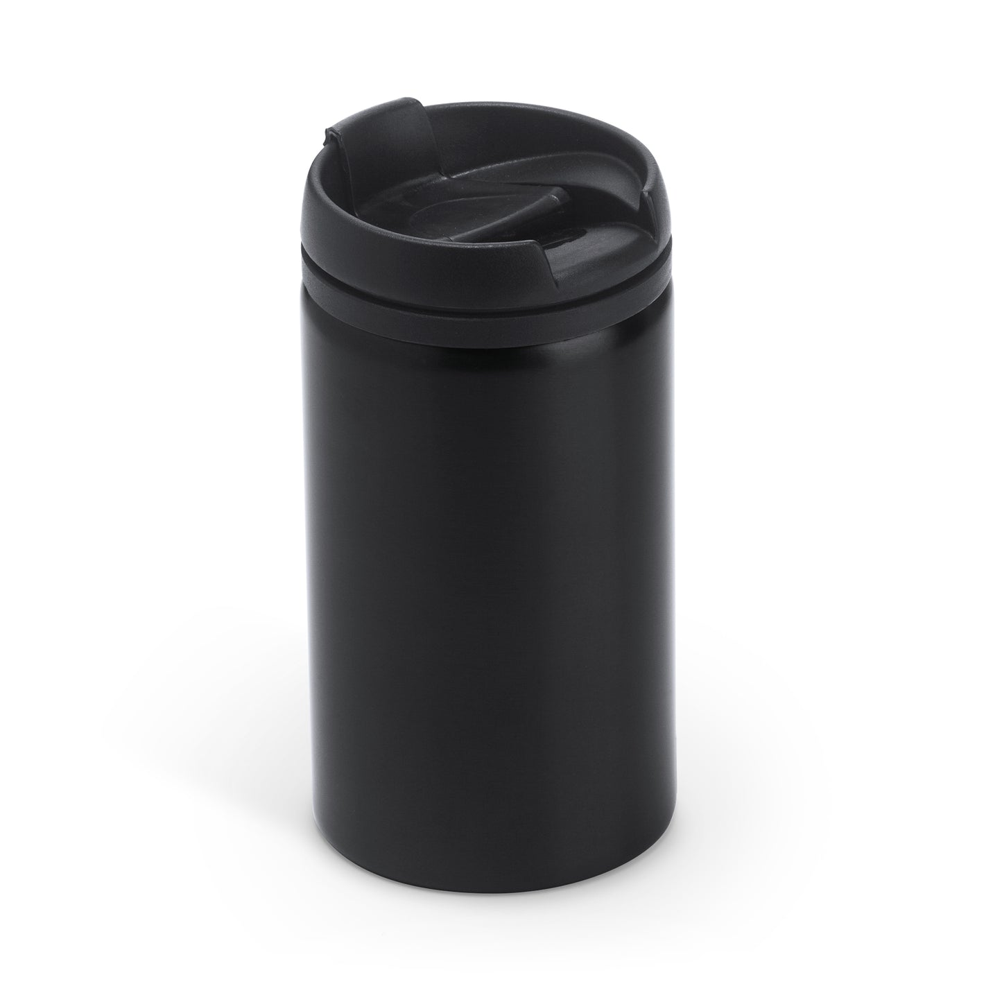 Vaso de acero inoxidable de 290 ml con tapa PP.