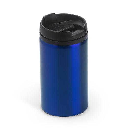 Vaso de acero inoxidable de 290 ml con tapa PP.