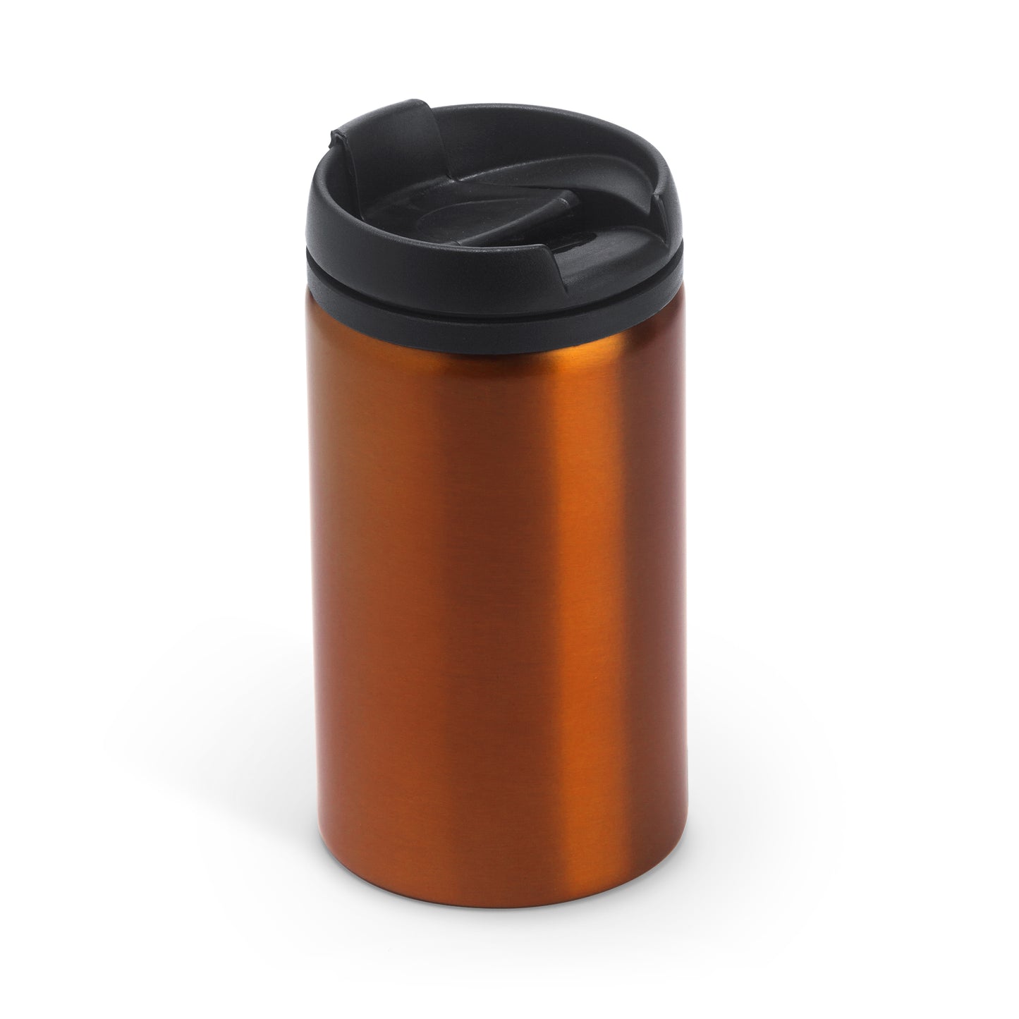 Vaso de acero inoxidable de 290 ml con tapa PP.
