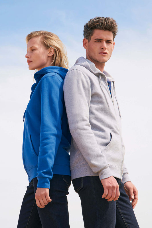 01714 Sudadera con cremallera unisex