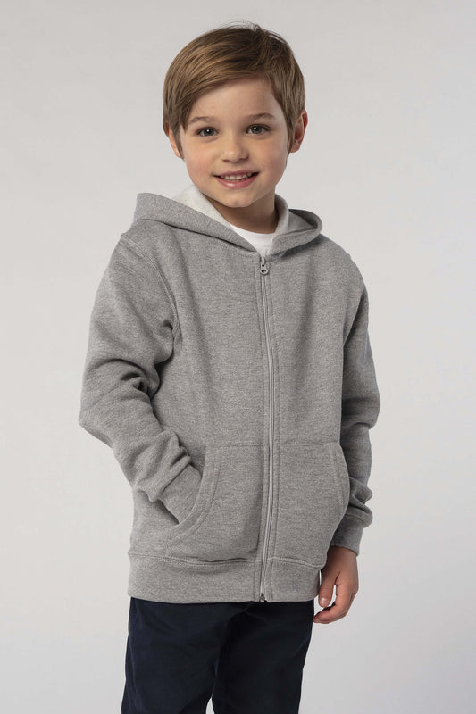 02092 Sudadera niño con cremallera y capucha