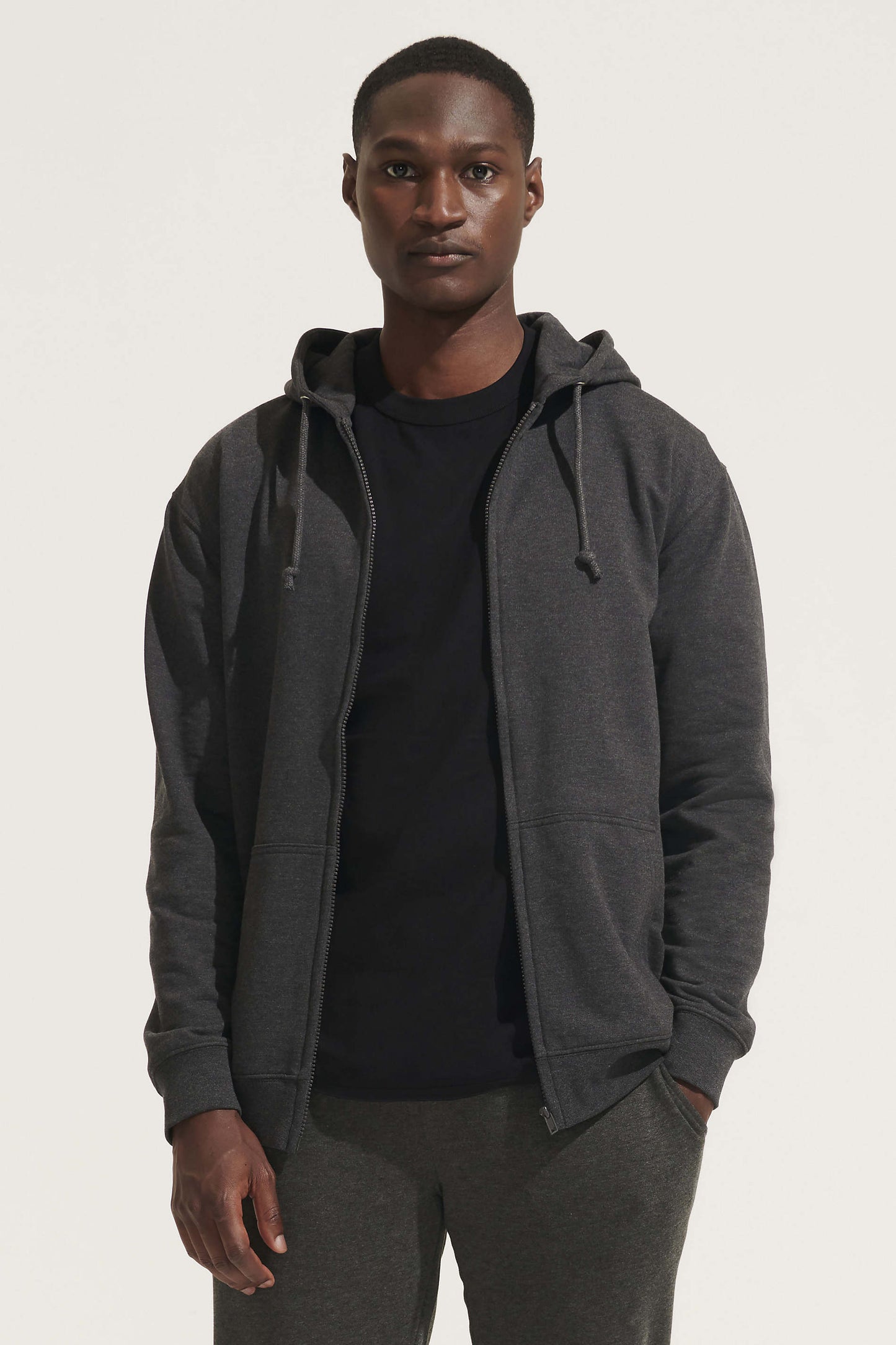 03812 Sudadera unisex con cremallera y capucha