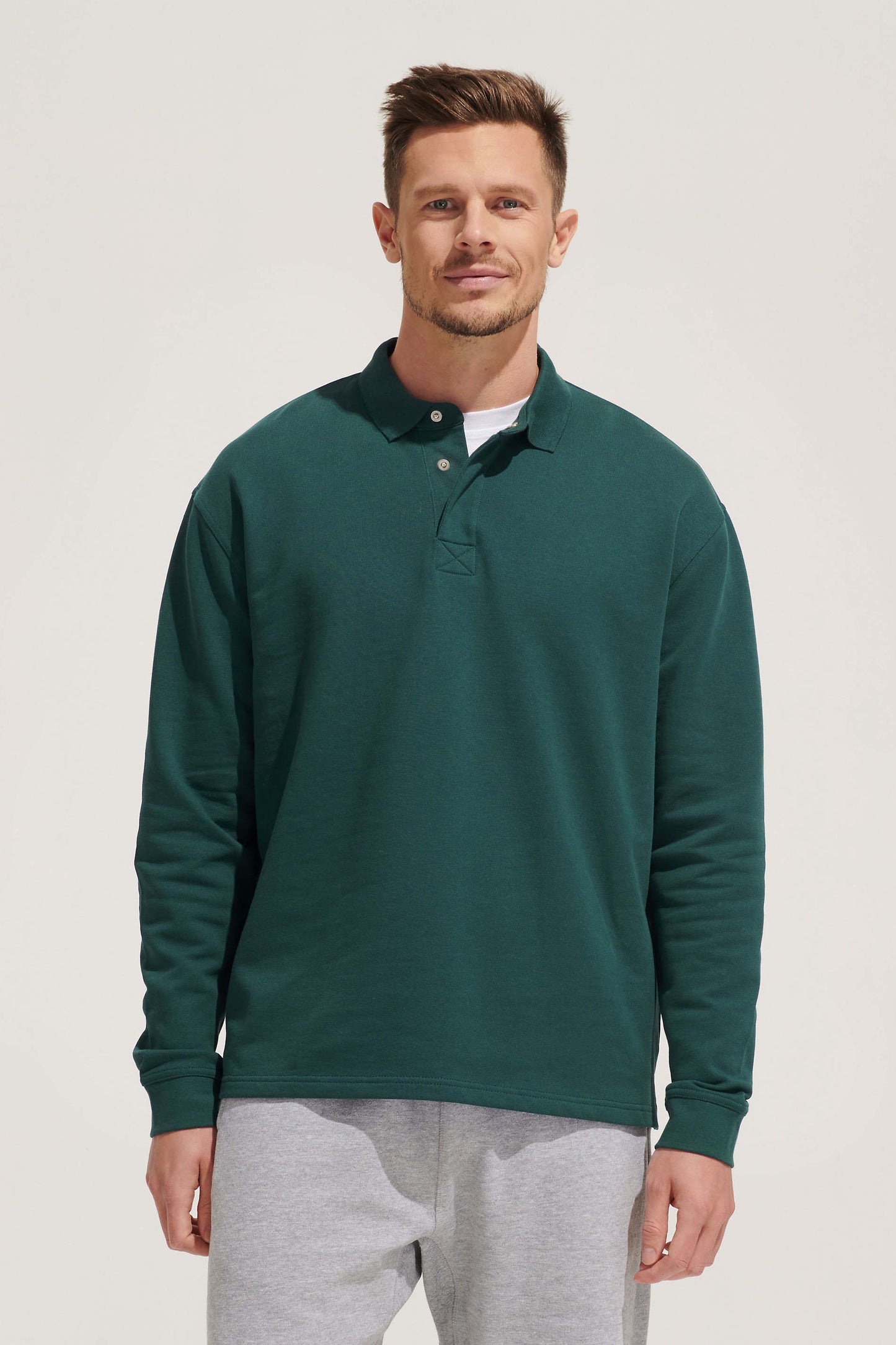 03990 Sudadera unisex cuello de polo