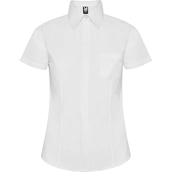 Camisa de manga corta entallada de mujer