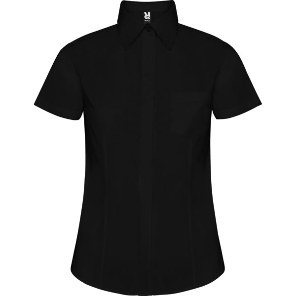 Camisa de manga corta entallada de mujer