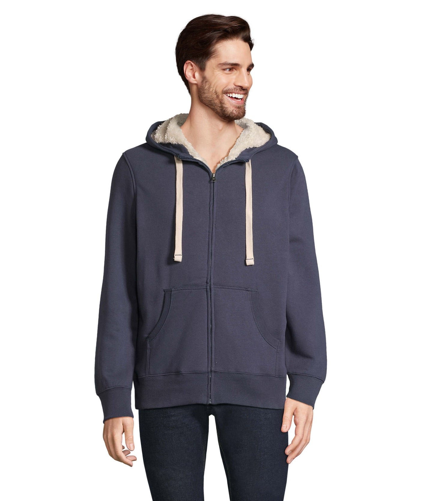 00584 Sudadera unisex con cremallera estilo sherpa