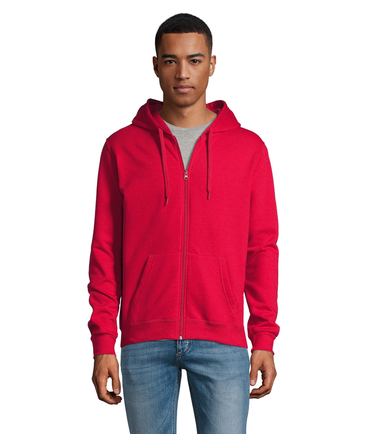 01714 Sudadera con cremallera unisex