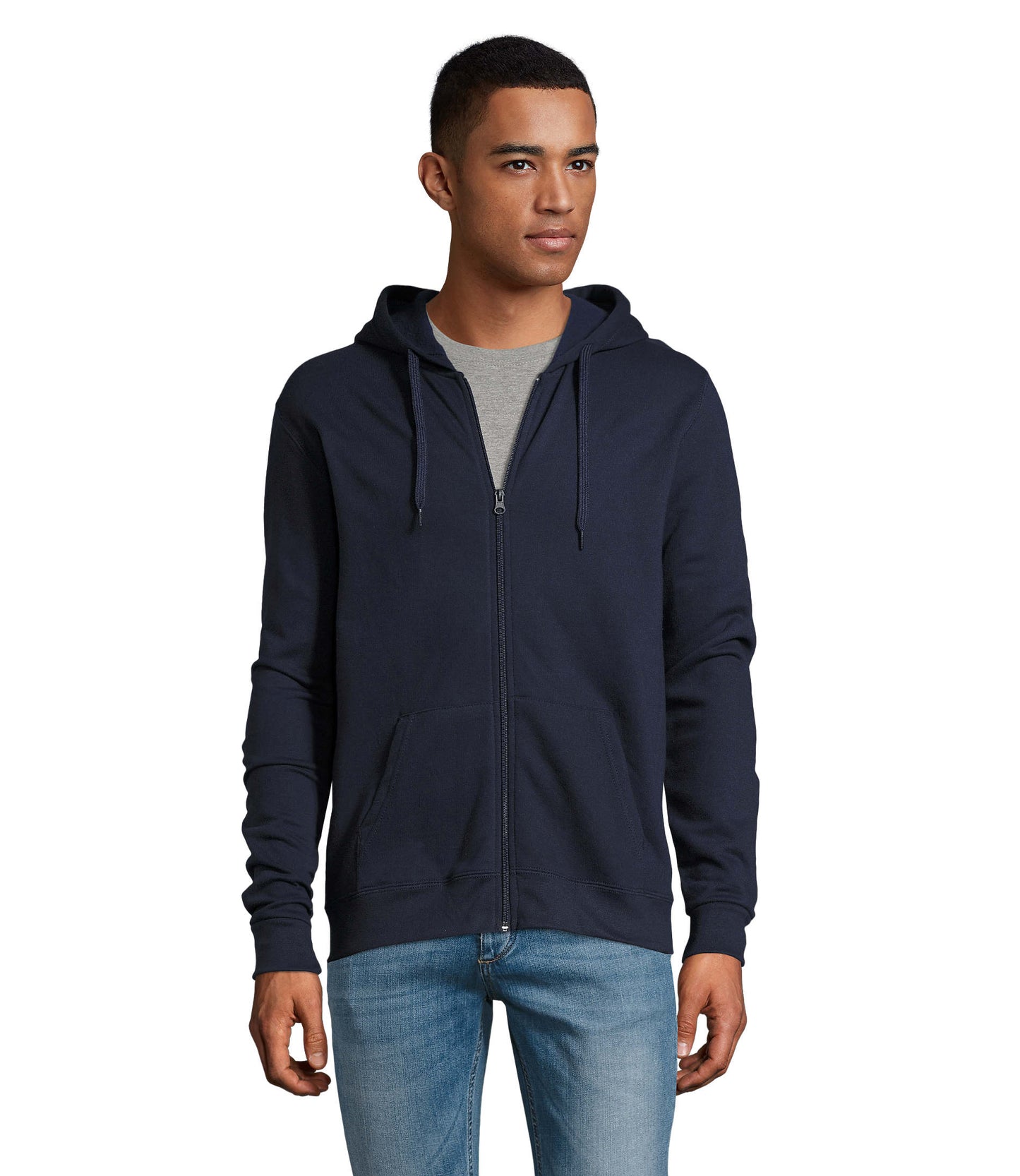 01714 Sudadera con cremallera unisex