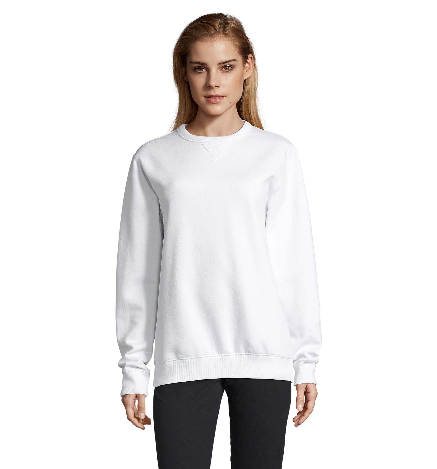 03104 Sudadera mujer con cuello redondo