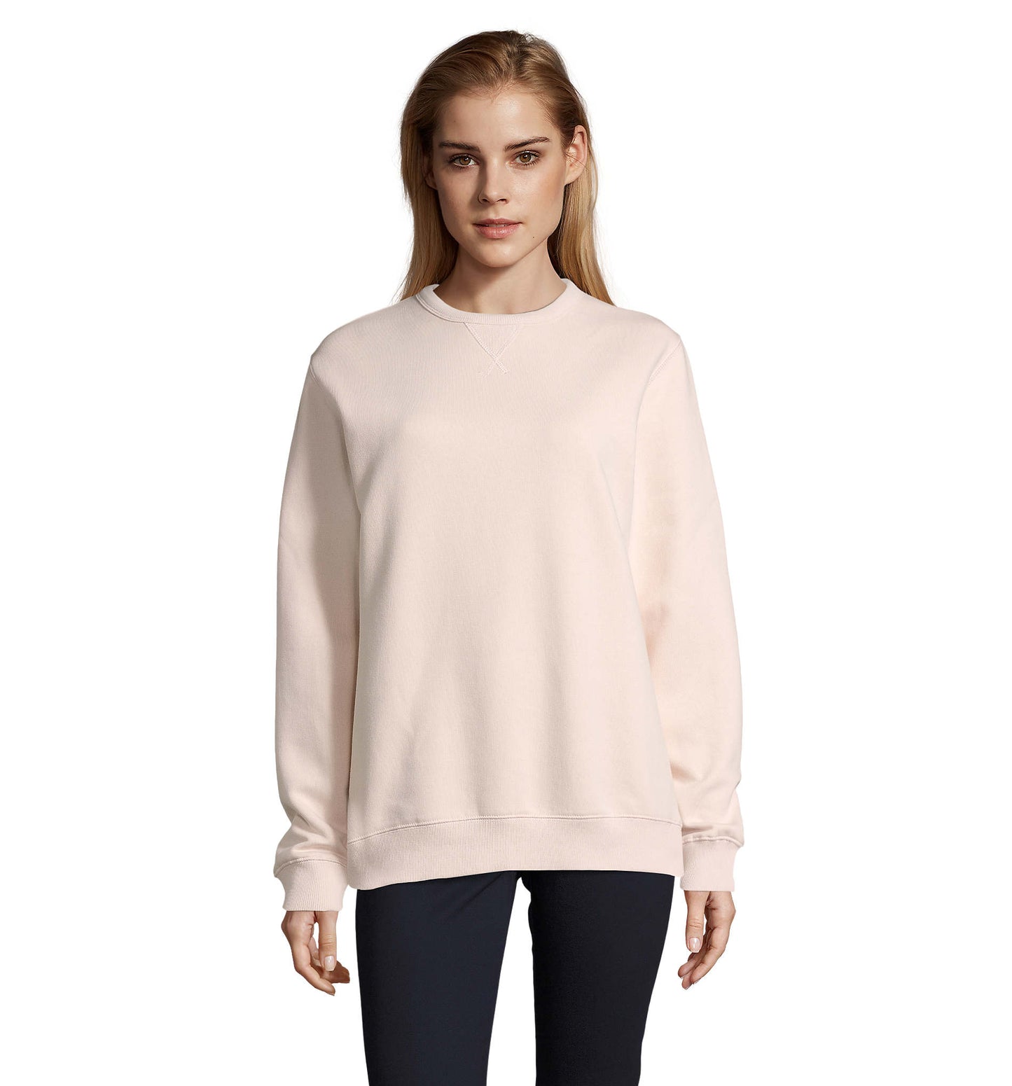 03104 Sudadera mujer con cuello redondo