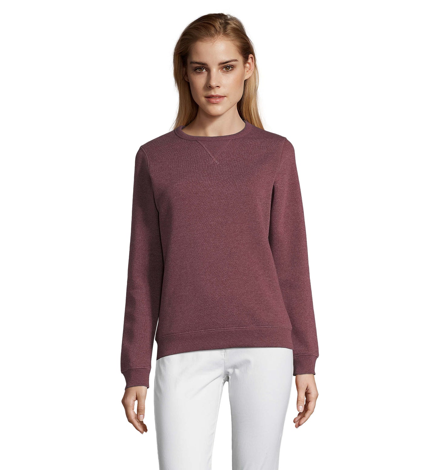 03104 Sudadera mujer con cuello redondo