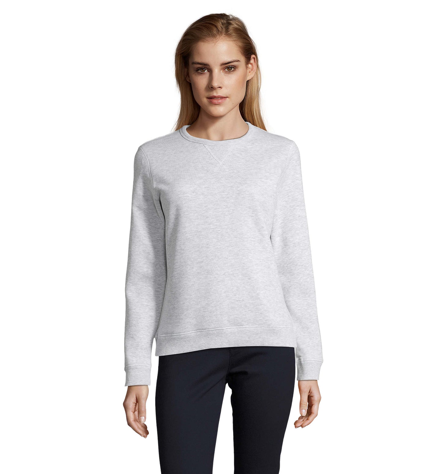 03104 Sudadera mujer con cuello redondo