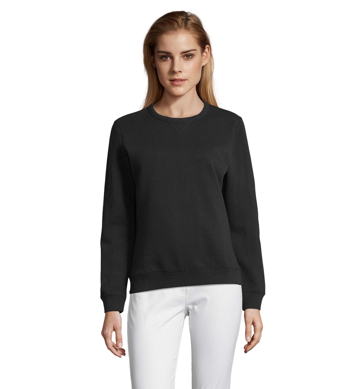 03104 Sudadera mujer con cuello redondo