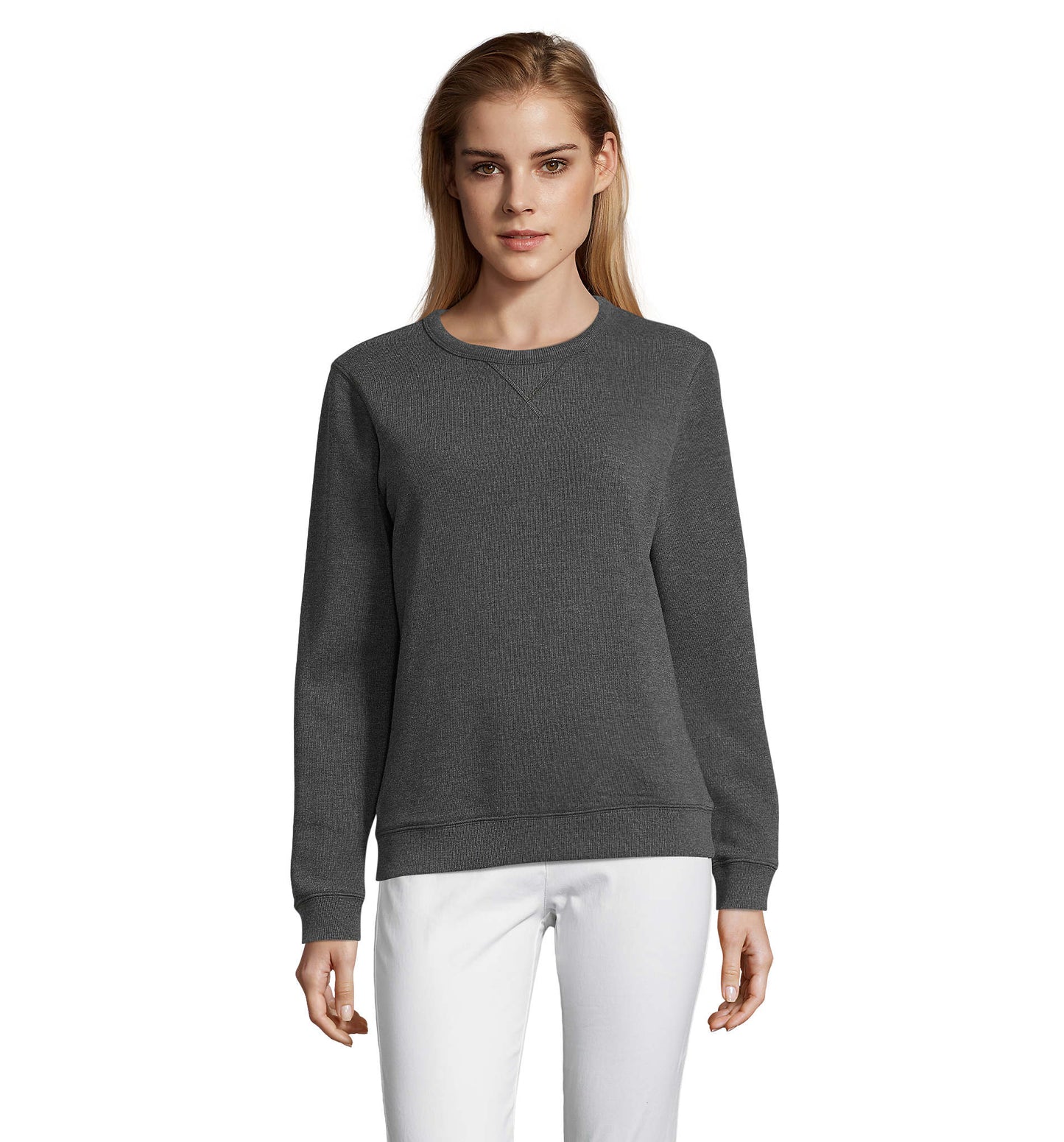 03104 Sudadera mujer con cuello redondo