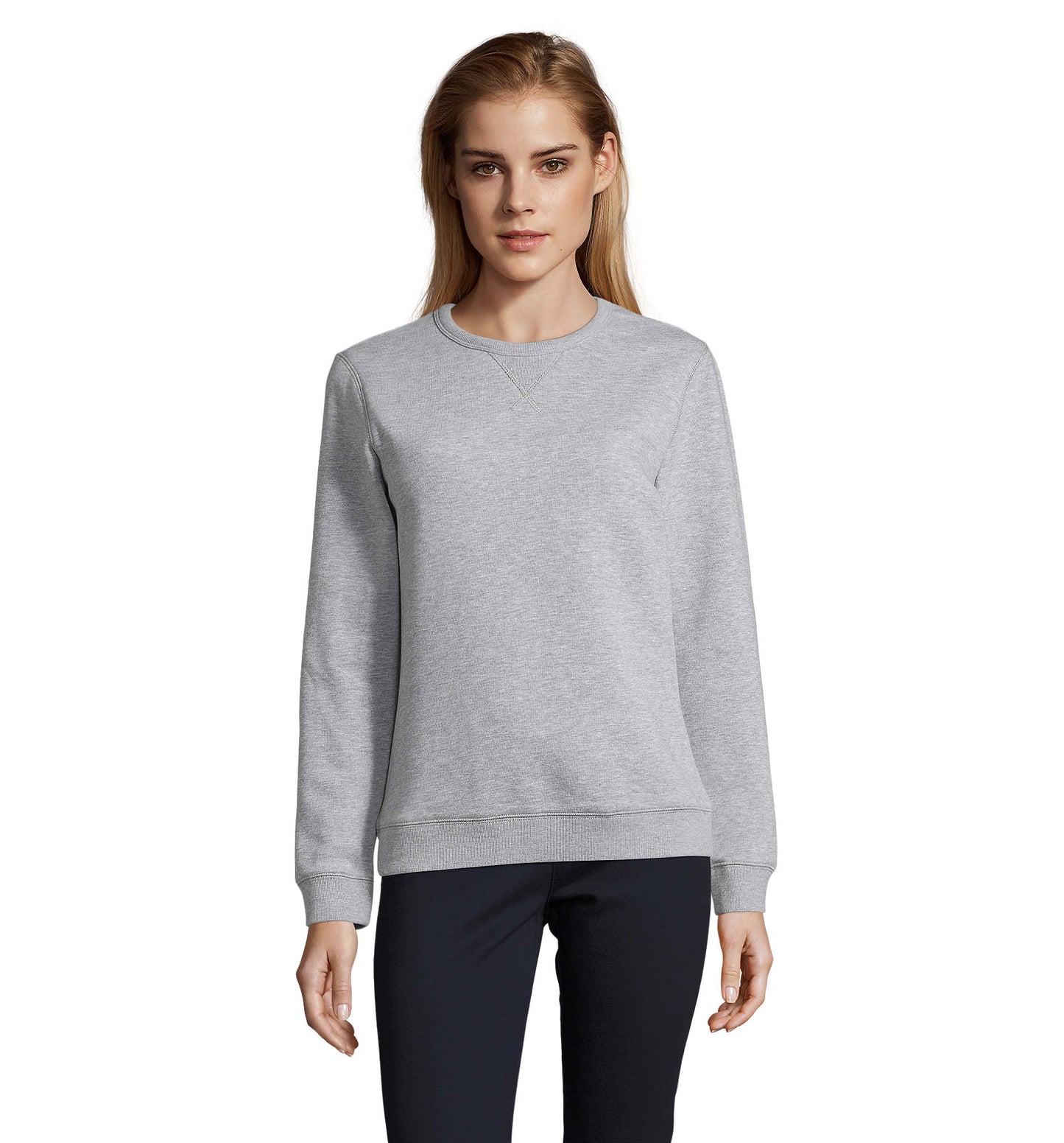 03104 Sudadera mujer con cuello redondo