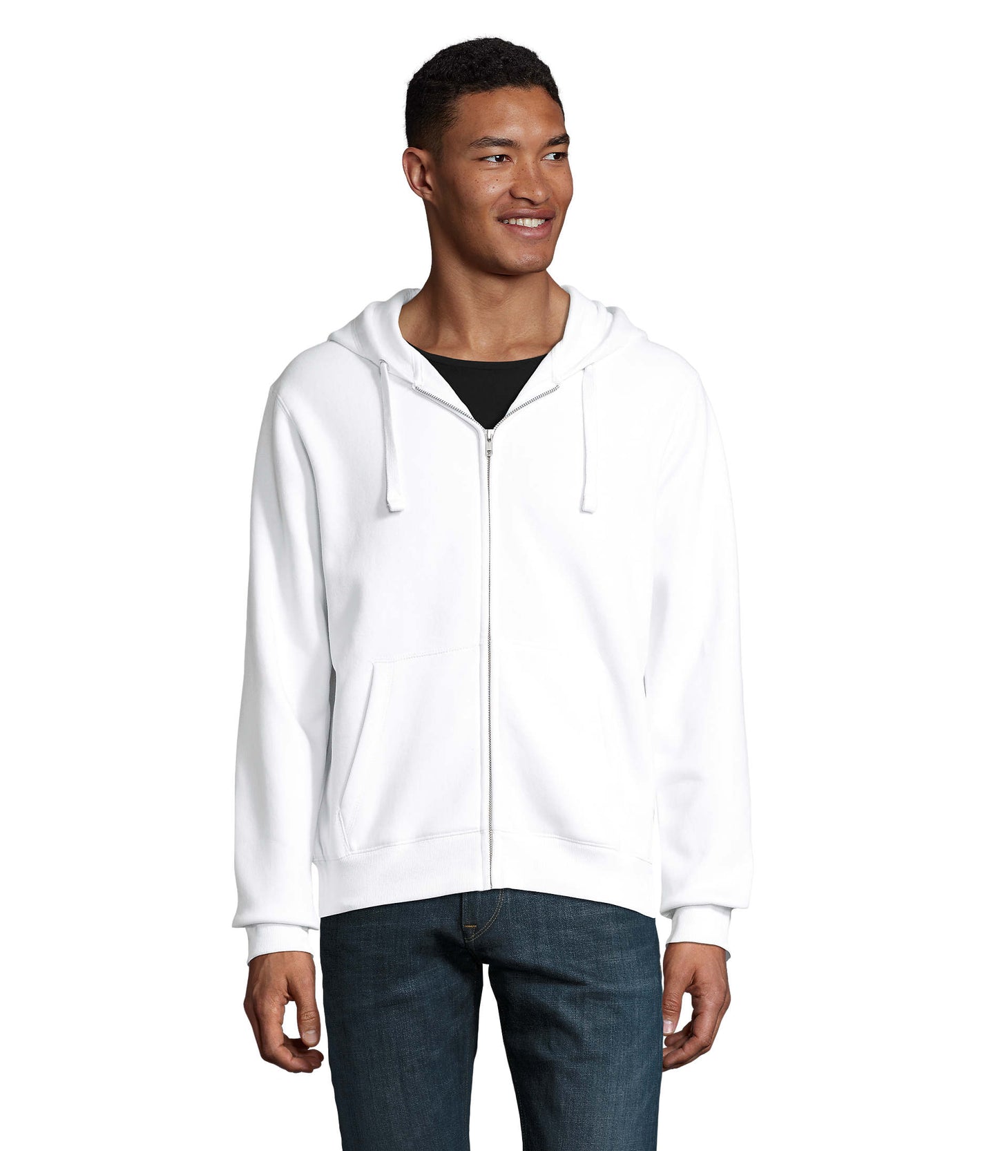 03105 Sudadera hombre con cremallera y capucha
