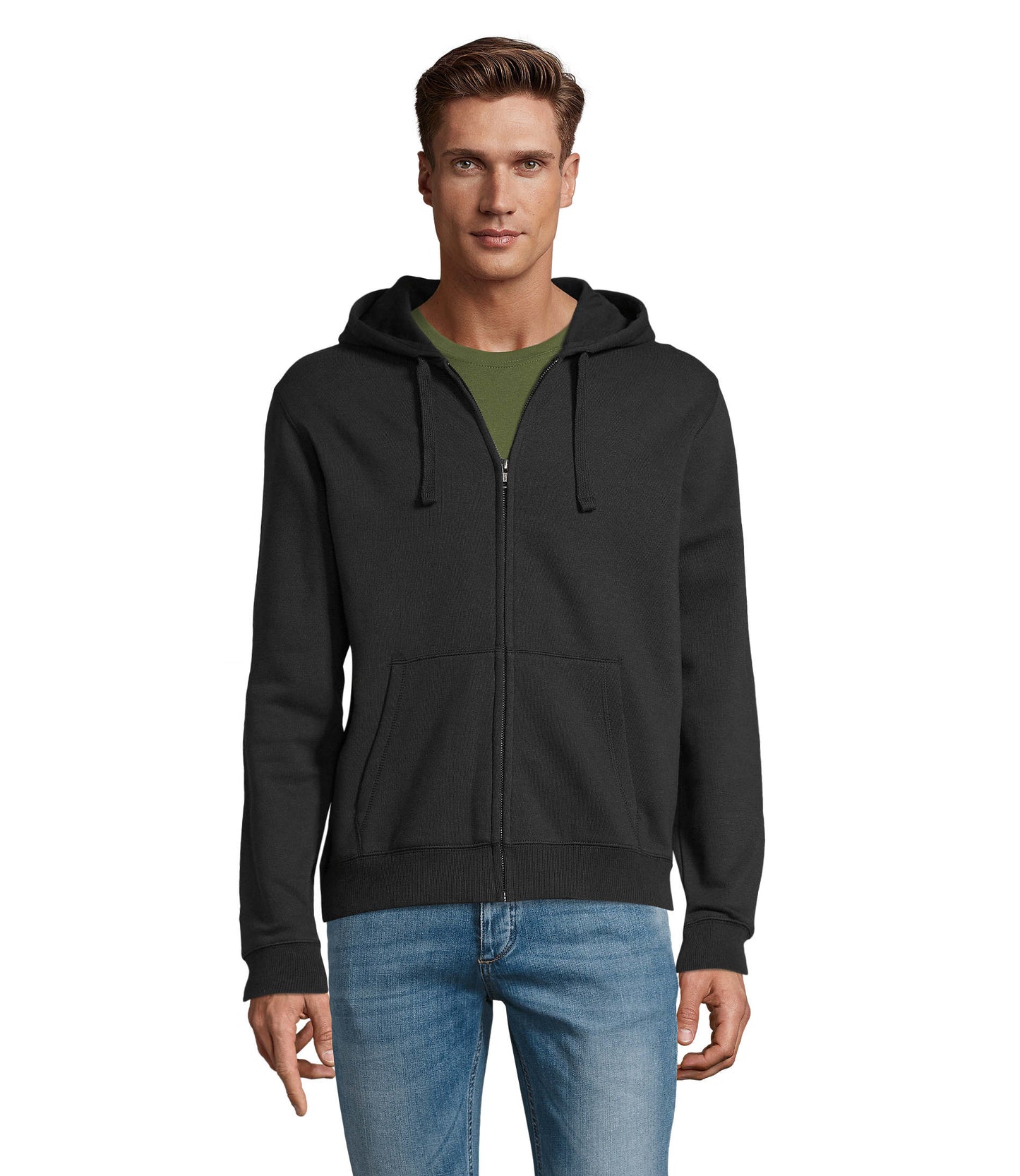 03105 Sudadera hombre con cremallera y capucha