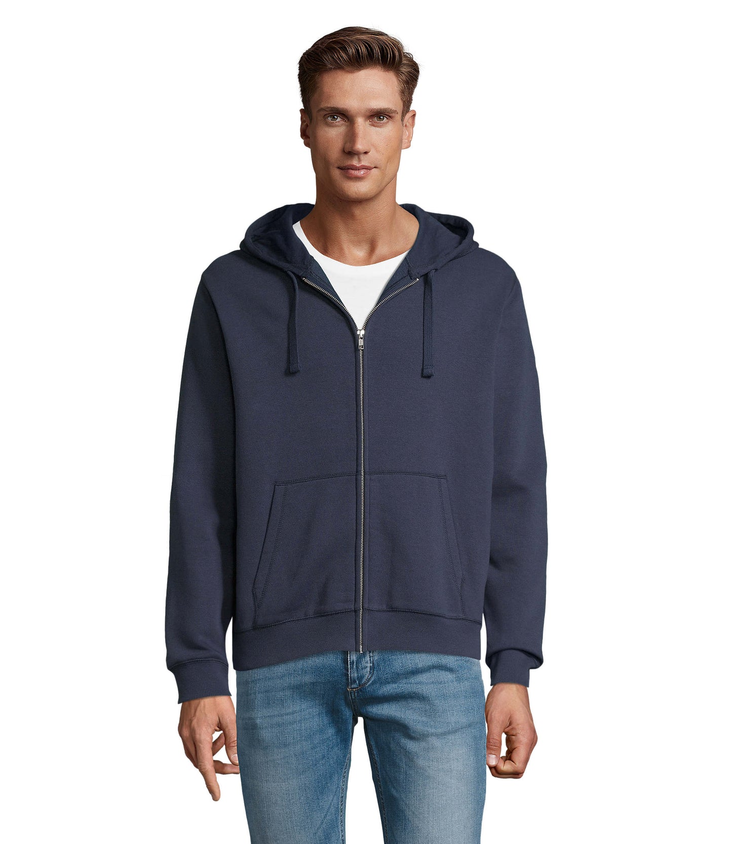 03105 Sudadera hombre con cremallera y capucha