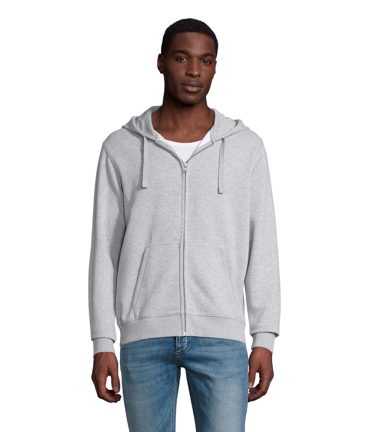 03105 Sudadera hombre con cremallera y capucha