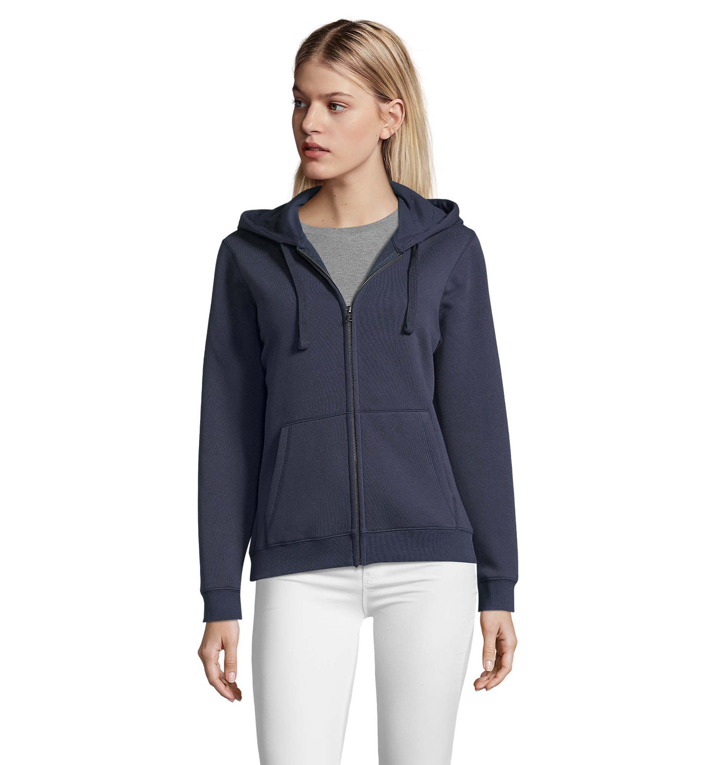 03106 Sudadera mujer con cremallera y capucha