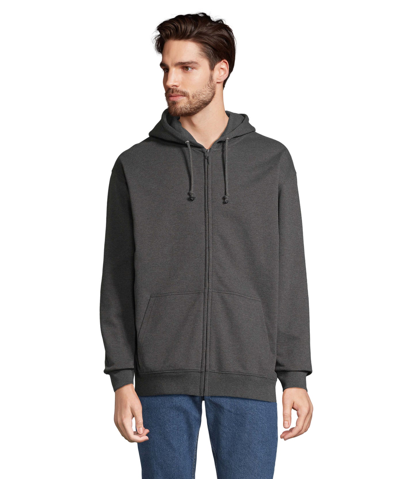 03812 Sudadera unisex con cremallera y capucha