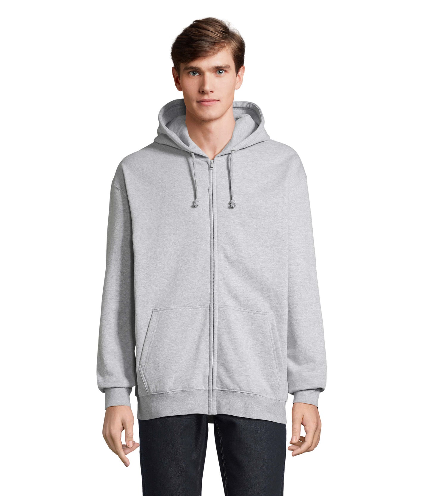 03812 Sudadera unisex con cremallera y capucha