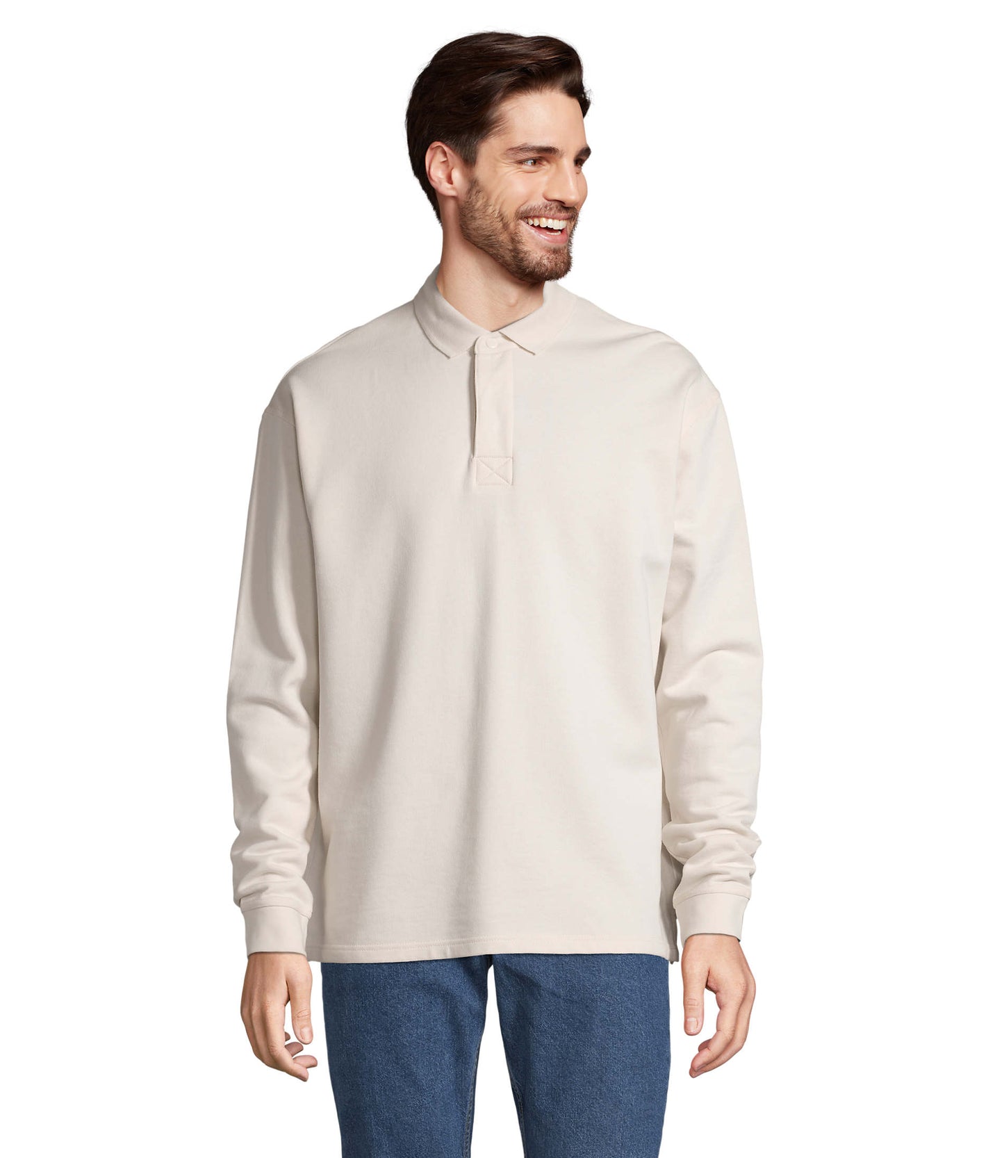 03990 Sudadera unisex cuello de polo