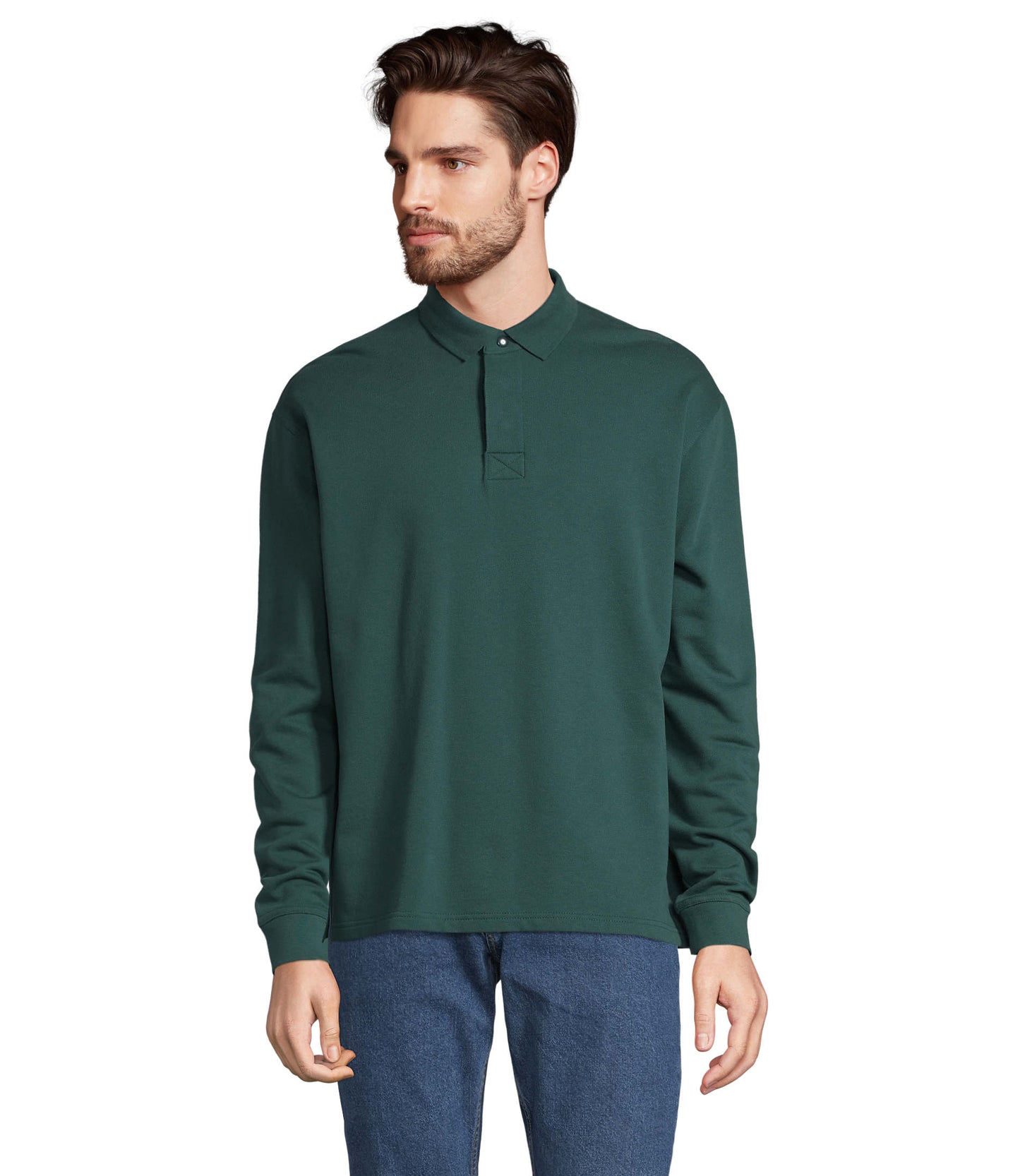 03990 Sudadera unisex cuello de polo