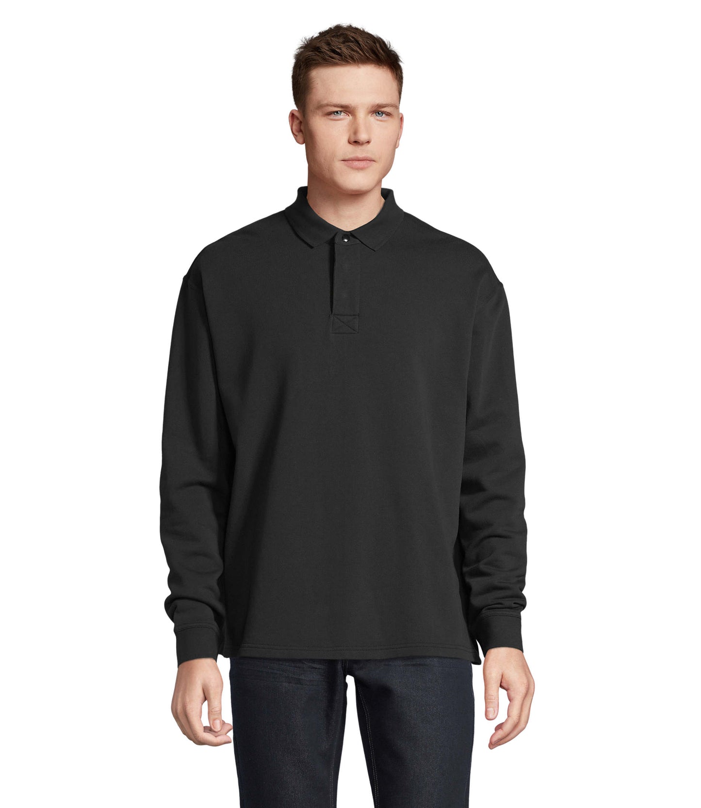 03990 Sudadera unisex cuello de polo