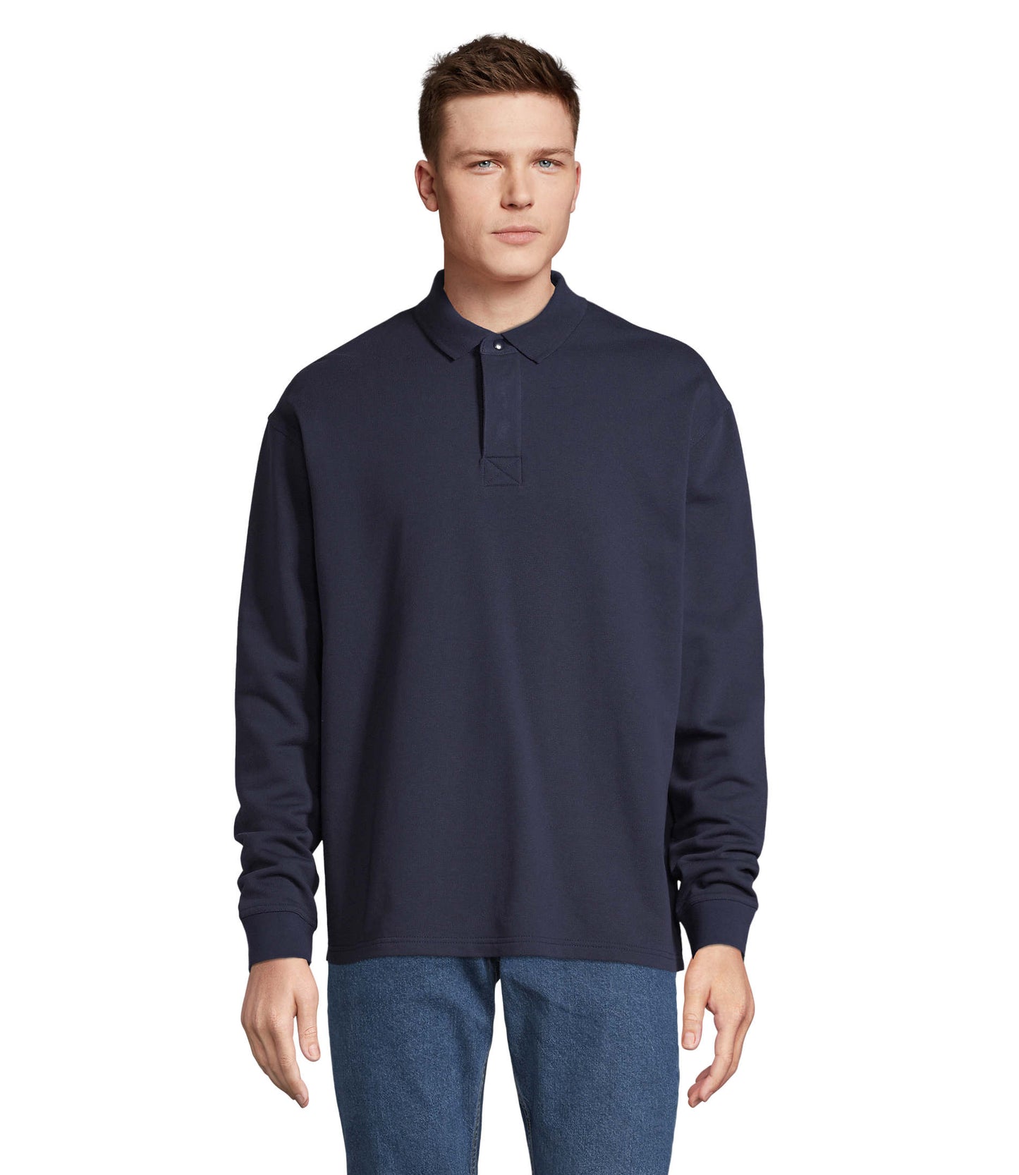 03990 Sudadera unisex cuello de polo