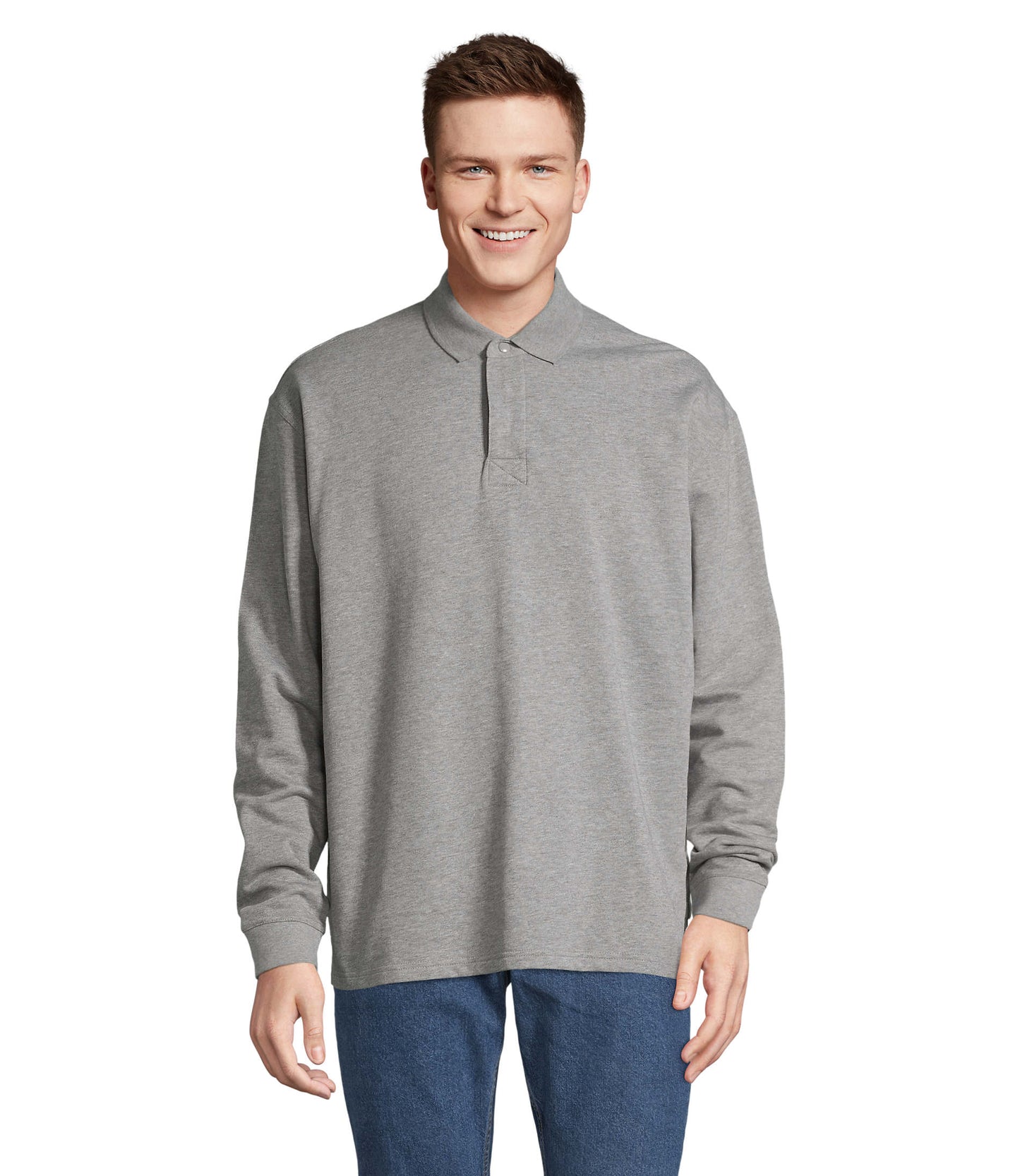 03990 Sudadera unisex cuello de polo