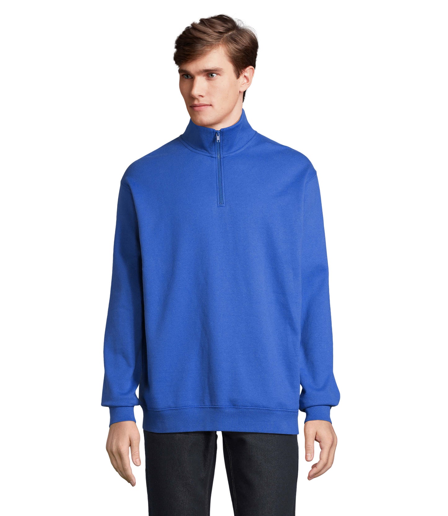 04234 Sudadera unisex cuello alto con cremallera