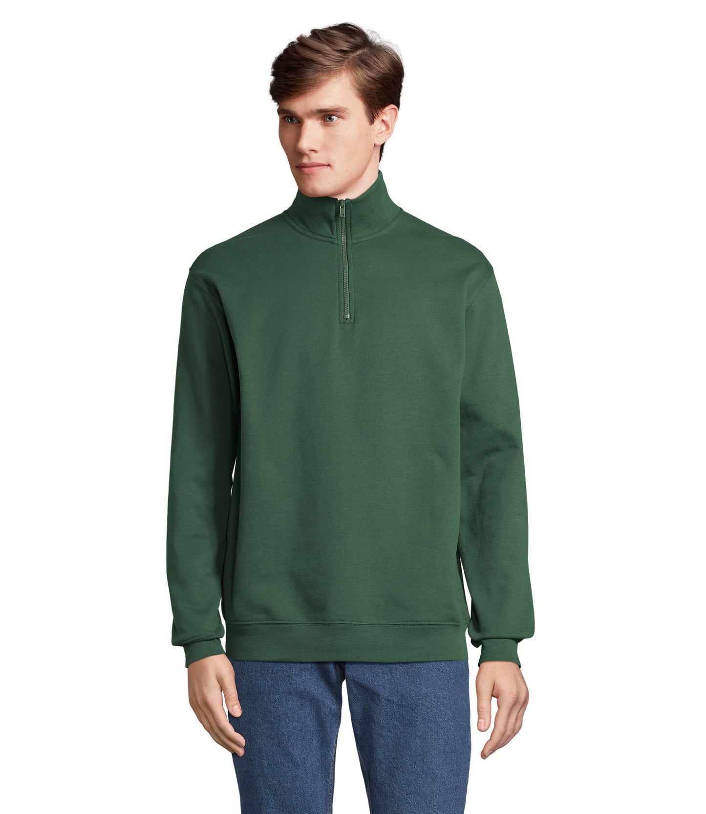 04234 Sudadera unisex cuello alto con cremallera