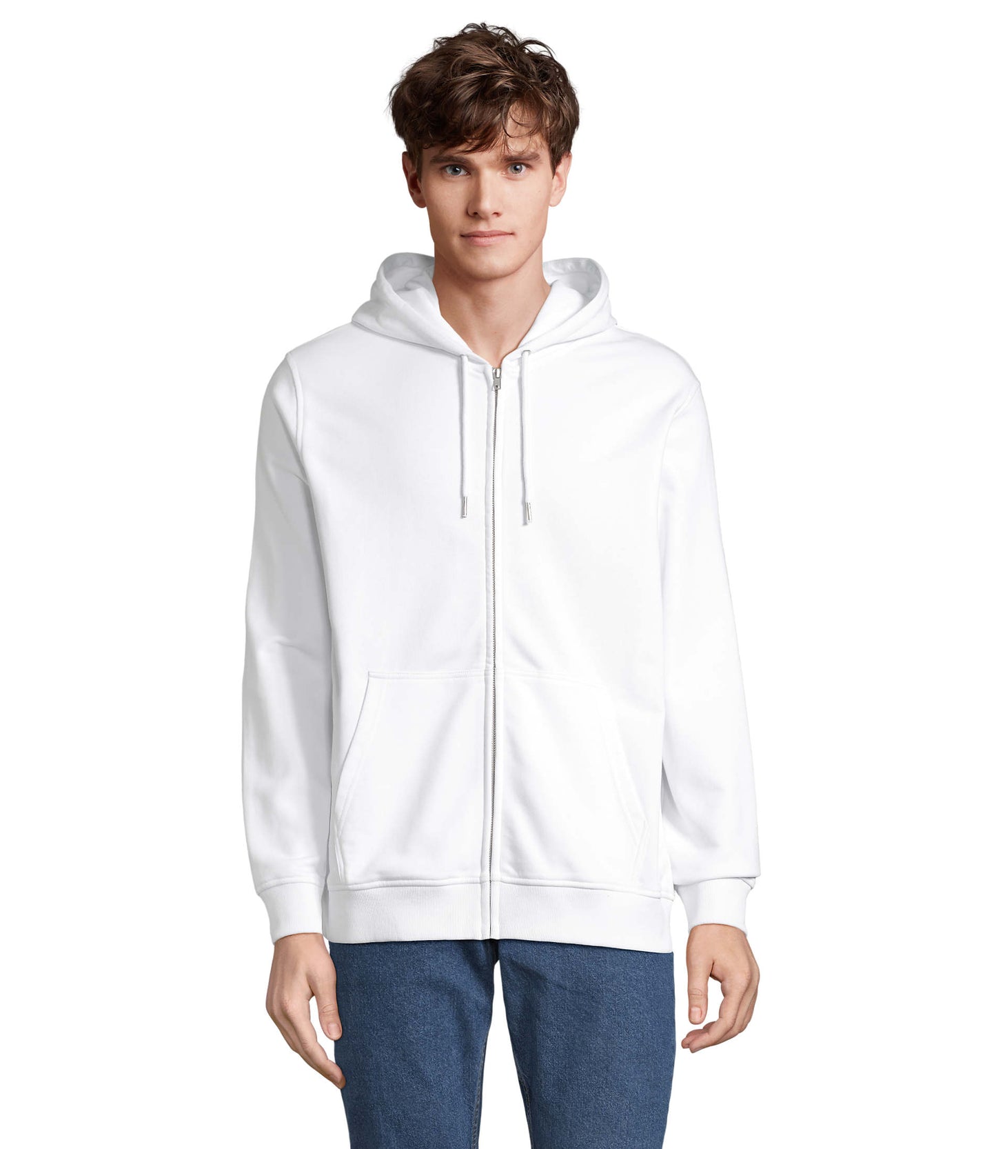 04237 Sudadera unisex con cremallera y capucha.