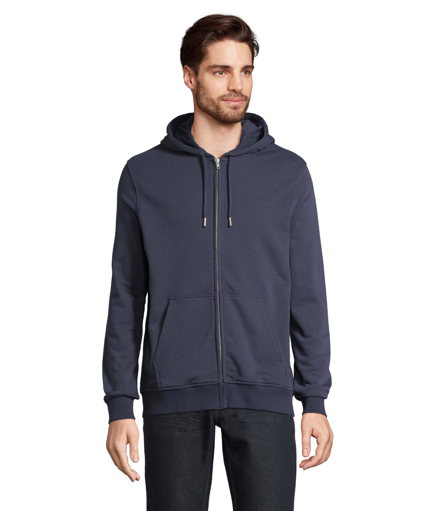 04237 Sudadera unisex con cremallera y capucha.