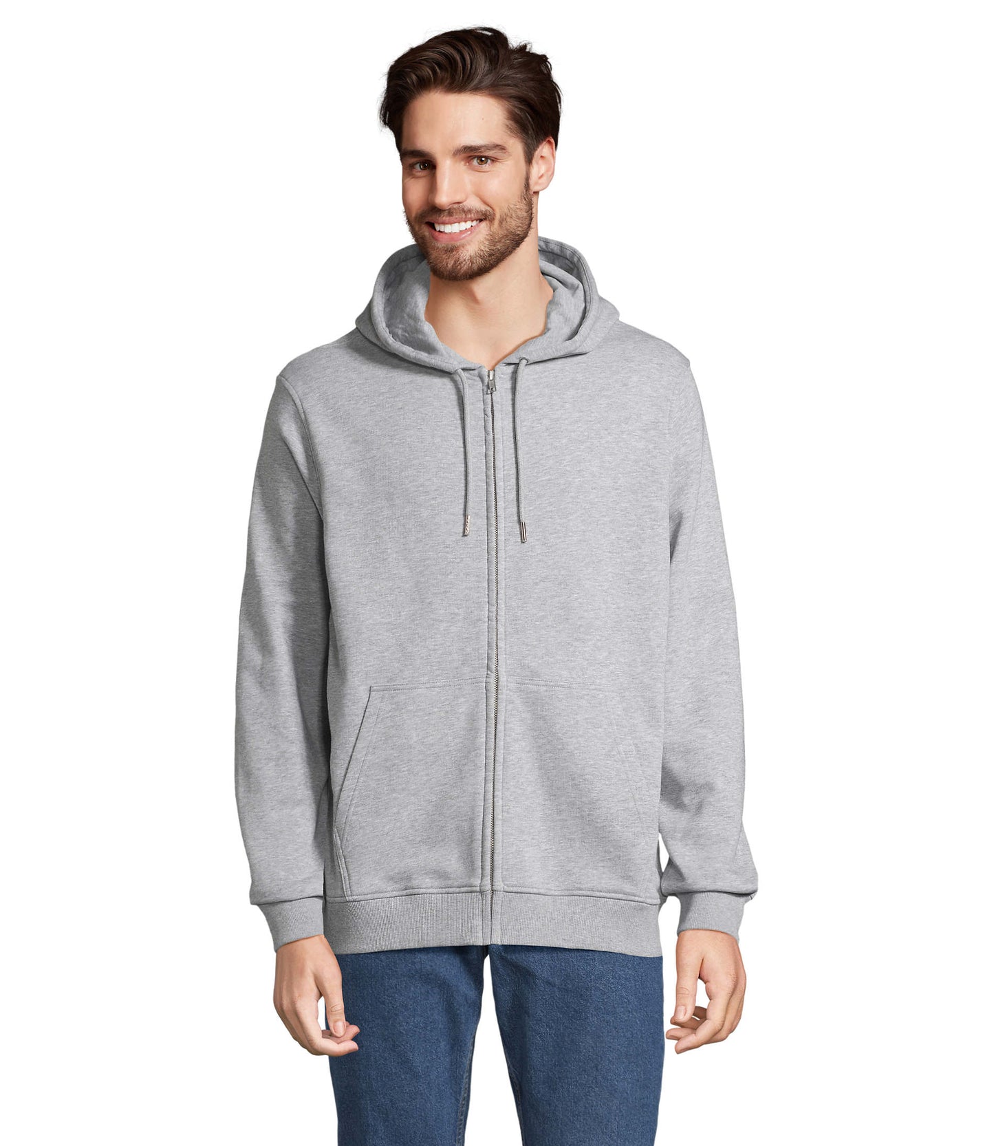 04237 Sudadera unisex con cremallera y capucha.